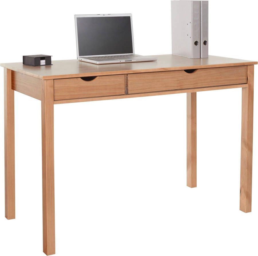 INOSIGN Bureau Gava massief grenenhout voor het thuiskantoor laptoptafel breedte 120 cm