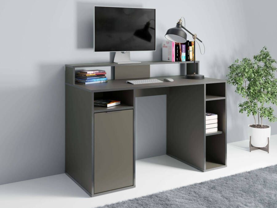 Home affaire Bureau Orem Gamingtafel met deur en monitorsteun breedte 125 x 55 cm