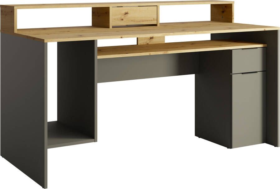 INOSIGN Bureau PEORIA Gamingtafel met lade en een rek breedte 160 x 70 cm