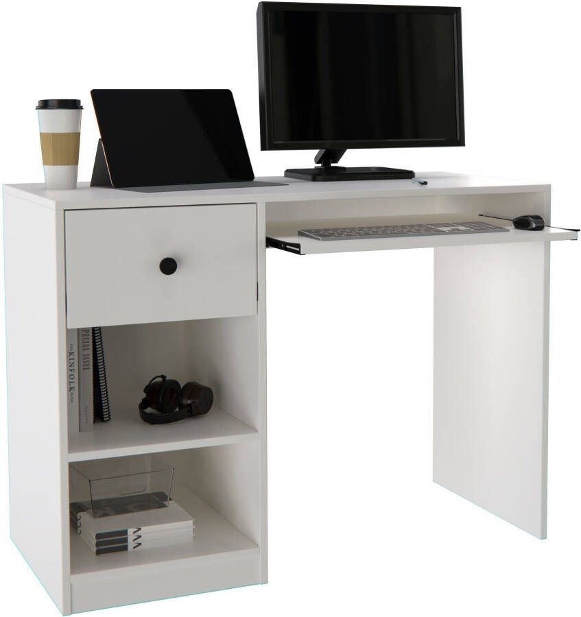 INOSIGN Bureau PODUM pc-bureau Toetsenborduitrek grote lade breedte 106 cm