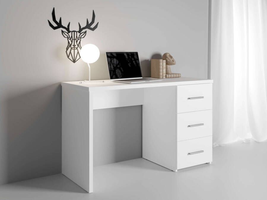 Home affaire Bureau Zion Computertafel met 3 lades breedte 120 x 50 cm