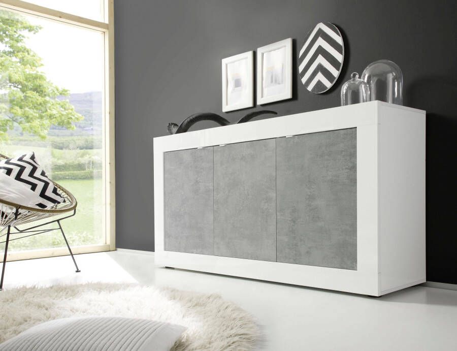 INOSIGN Dressoir Basis breedte 160 cm commode 3 deuren dressoir Metalen handgreep moderne frame-uitstraling veel opbergruimte kleurkeuze