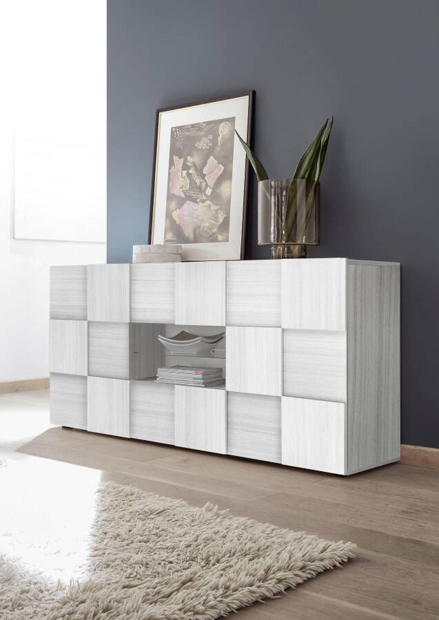 INOSIGN Dressoir Dama Breedte 181 Commode 2 deuren en 2 lades Dressoir Front in 3D-uiterlijk veel opbergruimte verschillende kleuren
