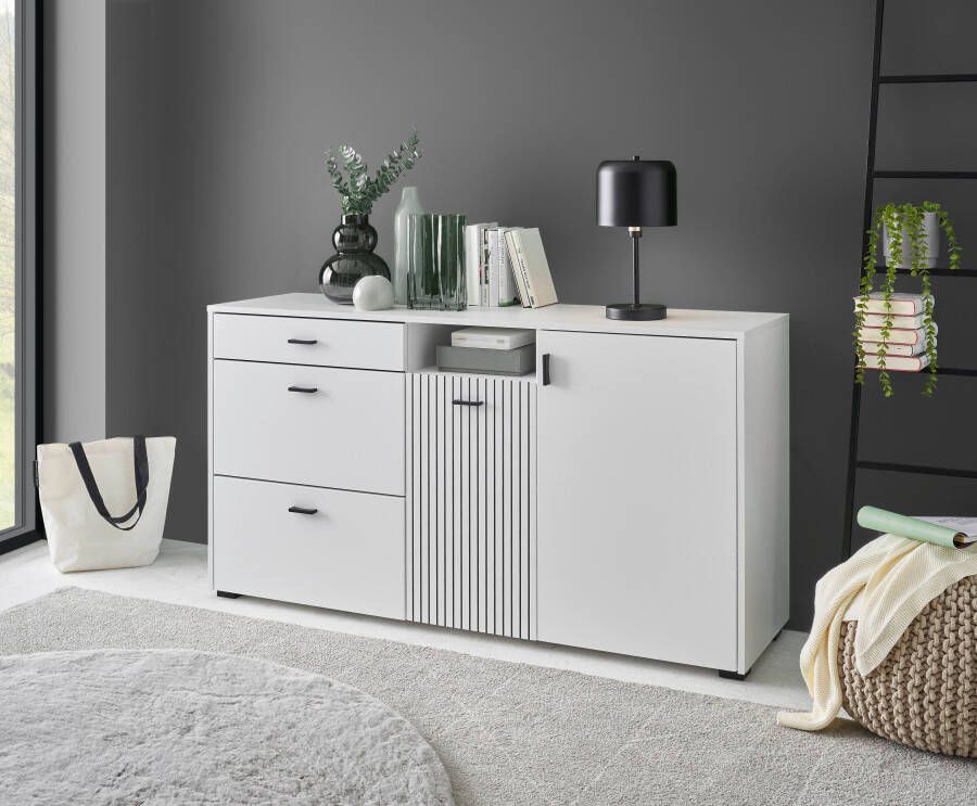 INOSIGN Dressoir Hudson in moderne trendkleur handgrepen van metaal (zwart) breedte 150 cm