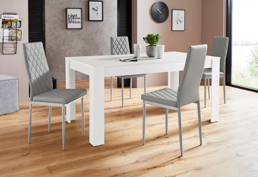 INOSIGN Eethoek Lynn160 Brooke Tafel met 4 stoelen (set 5-delig)