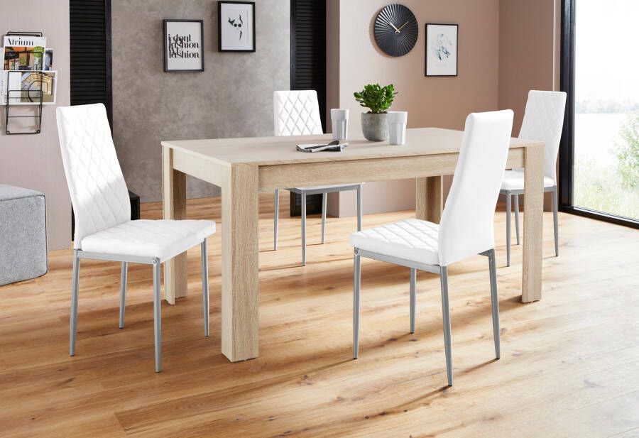 INOSIGN Eethoek Lynn160 Brooke Tafel met 4 stoelen (set 5-delig)