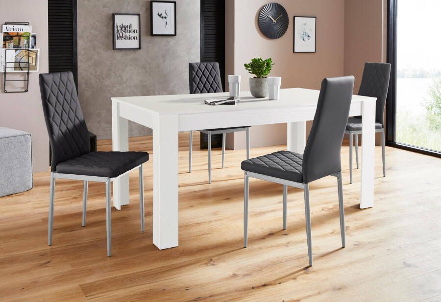 INOSIGN Eethoek Lynn160 Brooke Tafel met 4 stoelen (set 5-delig)