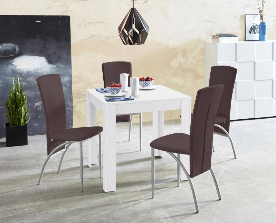 INOSIGN Eethoek LynnNico Tafelbreedte 80 cm Belastbaarheid 120 KG (set 5-delig)