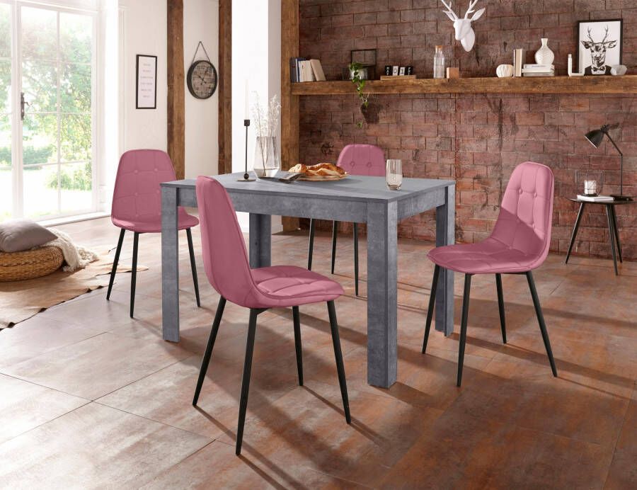 INOSIGN Eethoek met eettafel 120 cm breed (set 5-delig)