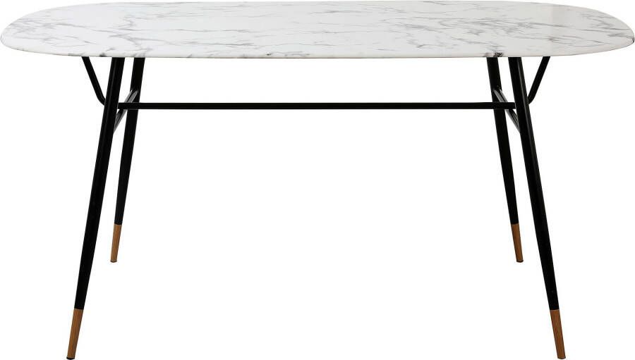 Artistiq Living Artistiq Ovale Eettafel Nicky 160 x 90cm Marmerlook Wit Ovaal