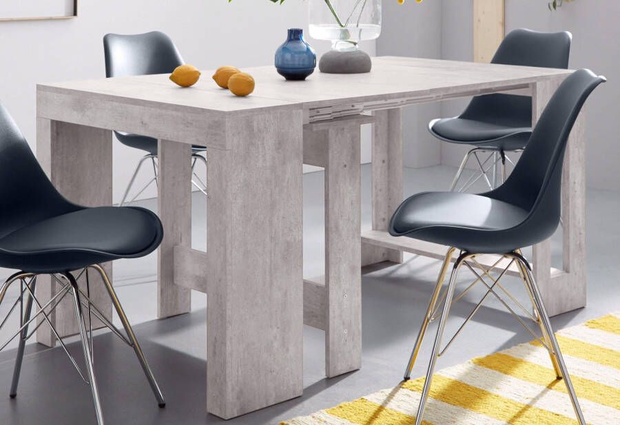 INOSIGN Eettafel Praktika keukentafel salontafel eettafel met uittrekfunctie uittrekbaar van 50 cm naar 300 cm