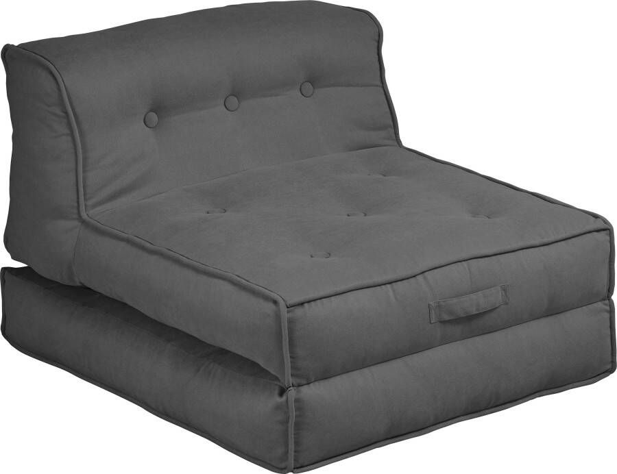 INOSIGN Fauteuil Caspar Loungestoel in 2 afmetingen met slaapfunctie en poef-functie.