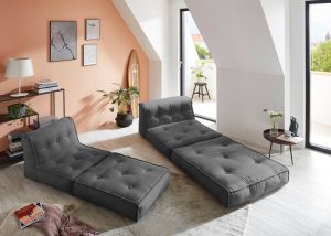 INOSIGN Fauteuil Caspar Loungestoel in 2 afmetingen met slaapfunctie en poef-functie.