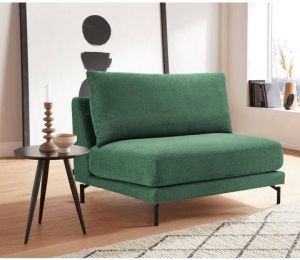 INOSIGN Fauteuil Tarek met zwarte metalen poten