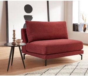 INOSIGN Fauteuil Tarek met zwarte metalen poten