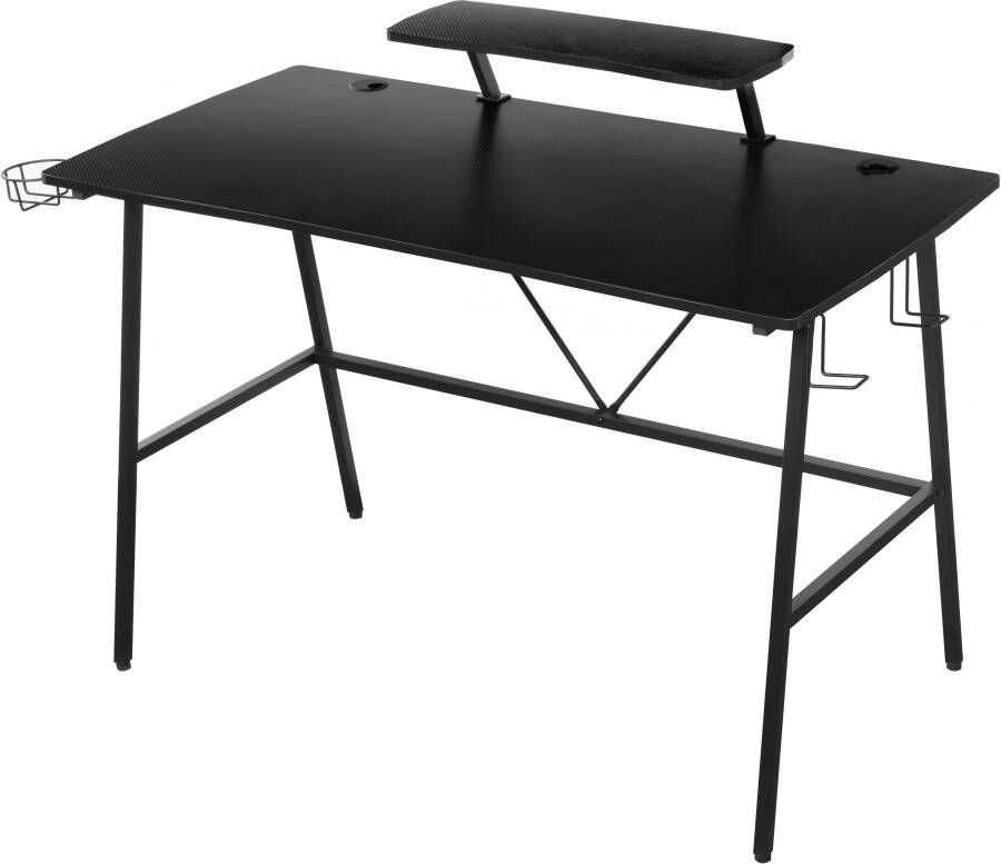 INOSIGN Gamingtafel STREAKY bureau pc-bureau kabeldoorvoer 2 hoofdtelefoonhaken