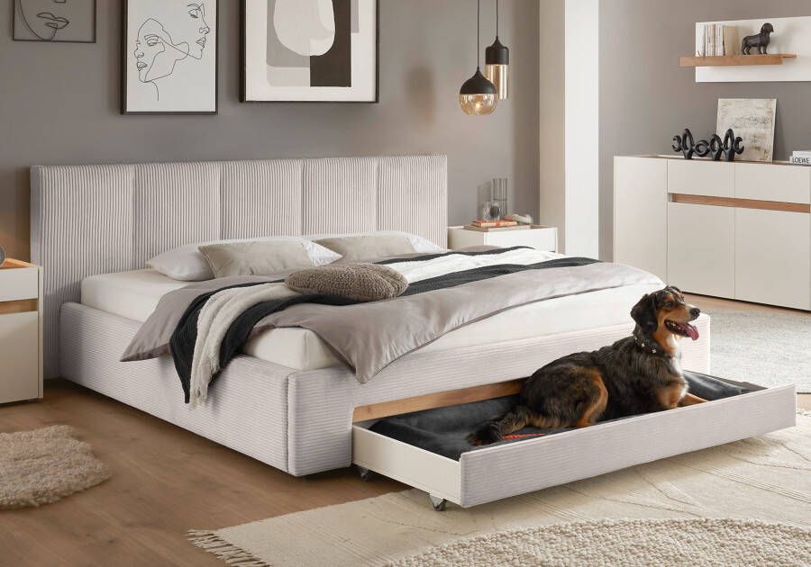 INOSIGN Gestoffeerd bed CiTY GiRON bedframe met bedlade gestoffeerd opbergbed