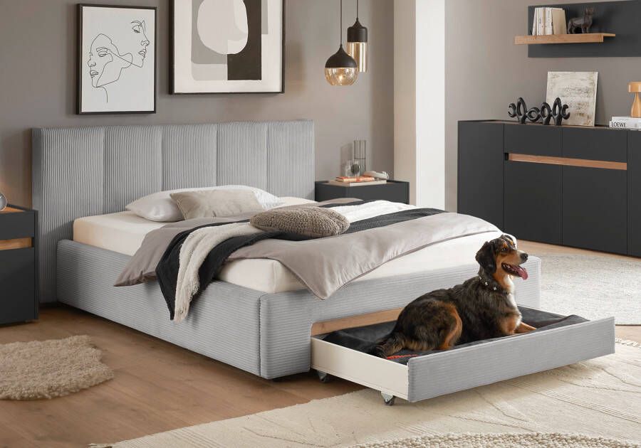 INOSIGN Gestoffeerd bed CiTY GiRON bedframe met bedlade gestoffeerd opbergbed