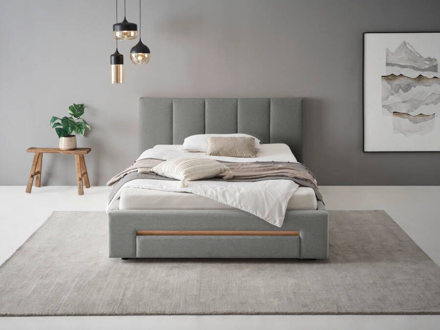 INOSIGN Gestoffeerd bed CiTY GiRON bedframe met bedlade gestoffeerd opbergbed met hondenbed of opberglade bekleding van corduroy of linnenlook