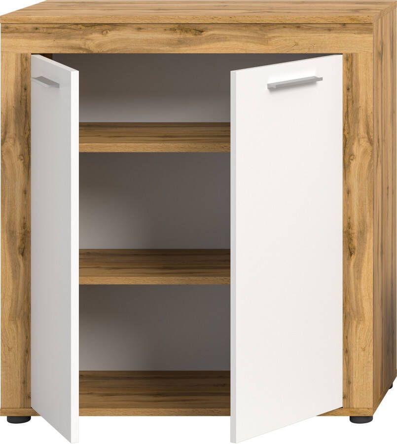 INOSIGN Highboard Aosta Hoogte 88 cm in verschillende kleuren met 2 deuren en 3 vakken woonkamer commode kast