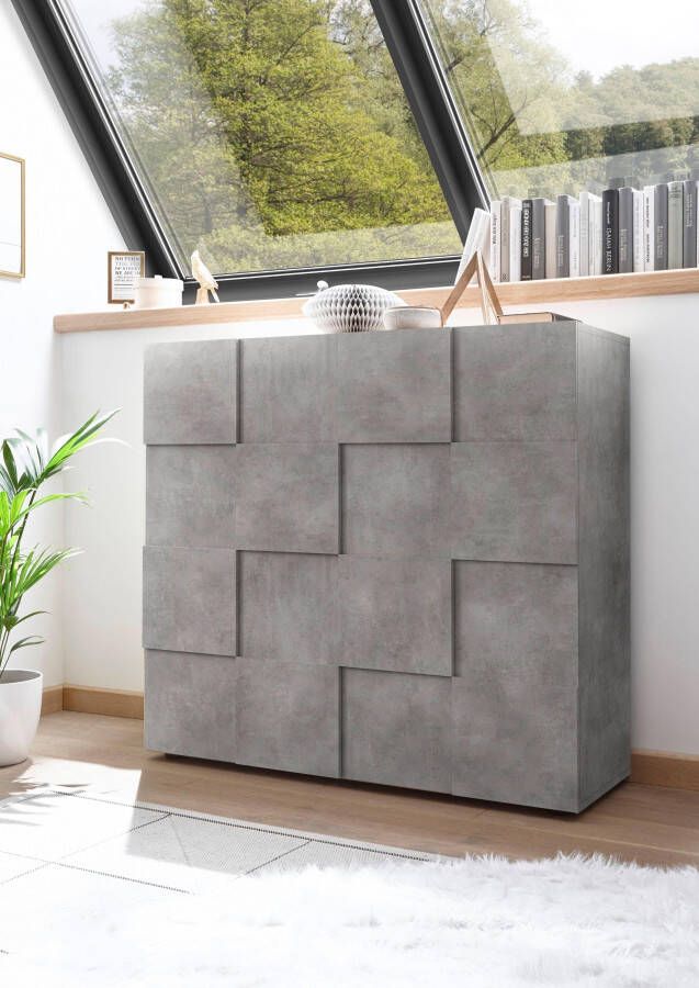 INOSIGN Highboard Dama Hoogte 111 cm Breedte 121 cm Commode 2 deuren Hoge commode