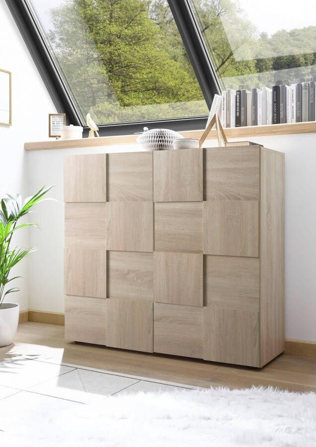 INOSIGN Highboard Dama Hoogte 111 cm Breedte 121 cm Commode 2 deuren Hoge commode