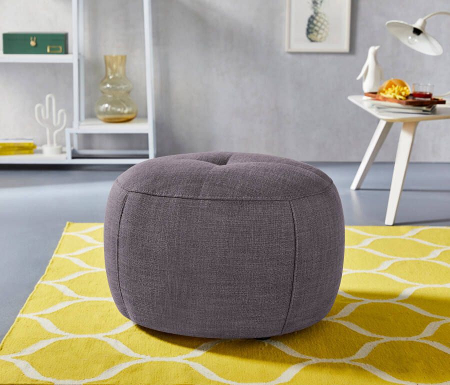 INOSIGN Hocker Lounis Ronde hocker in 2 afmetingen "soft clean" voor het gemakkelijk reinigen met water