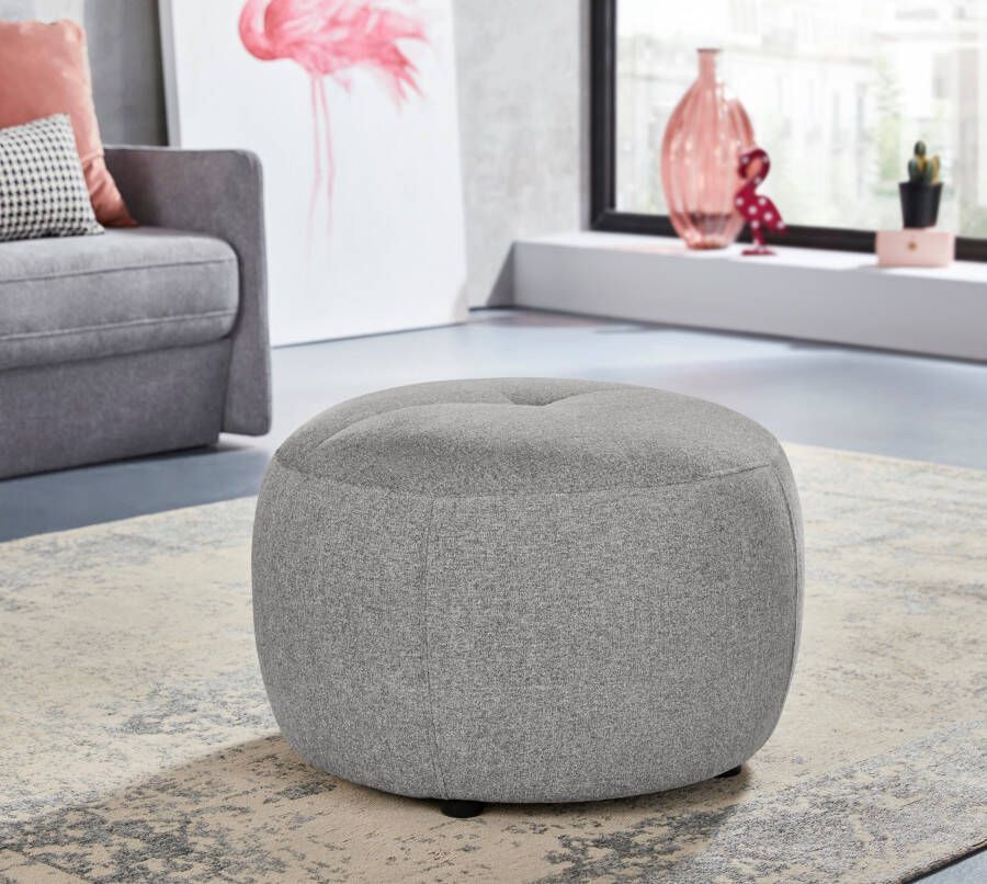 INOSIGN Hocker Lounis Ronde hocker in 2 afmetingen "soft clean" voor het gemakkelijk reinigen met water