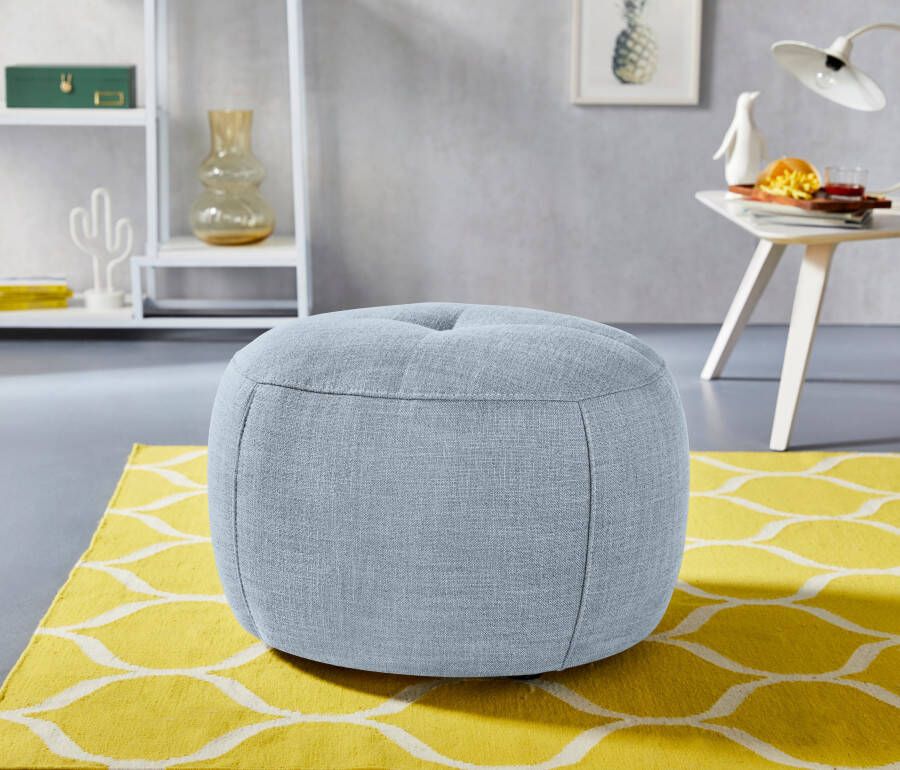 INOSIGN Hocker Lounis Ronde hocker in 2 afmetingen "soft clean" voor het gemakkelijk reinigen met water