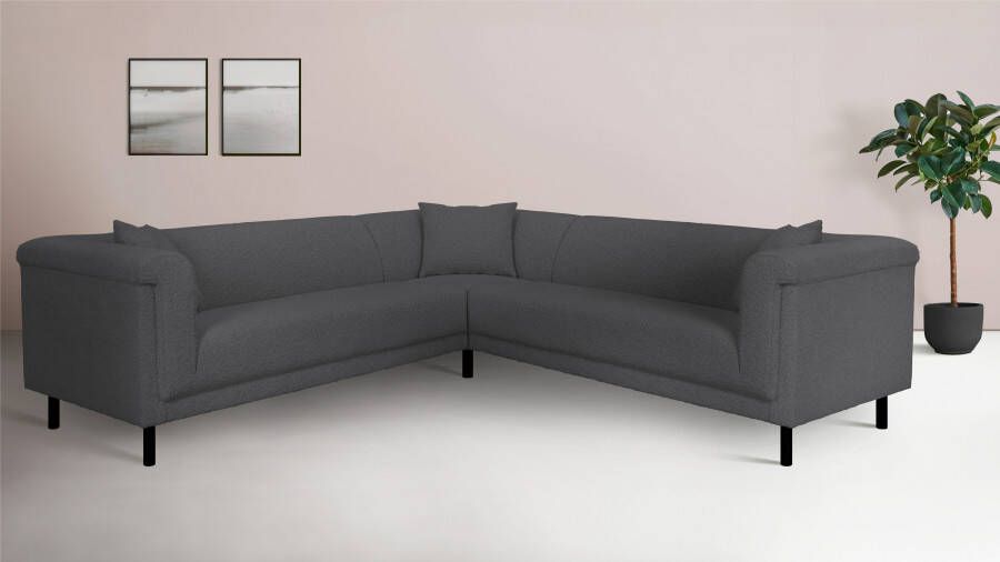 INOSIGN Hoekbank AGNIA L-vorm BxDxH: 244x244x71 cm incl. sierkussen gelijkbenig ook in cord