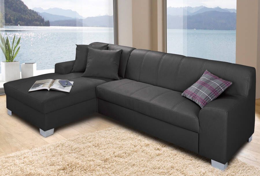 INOSIGN Hoekbank Anzio elegant en gezellig breedte 239 cm L-vorm