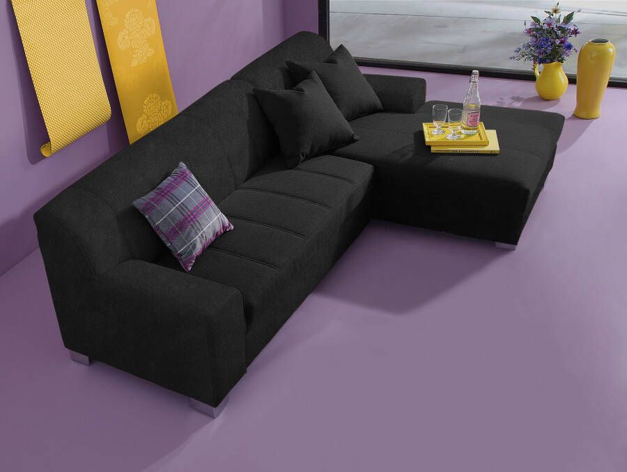 INOSIGN Hoekbank Anzio elegant en gezellig breedte 239 cm L-vorm