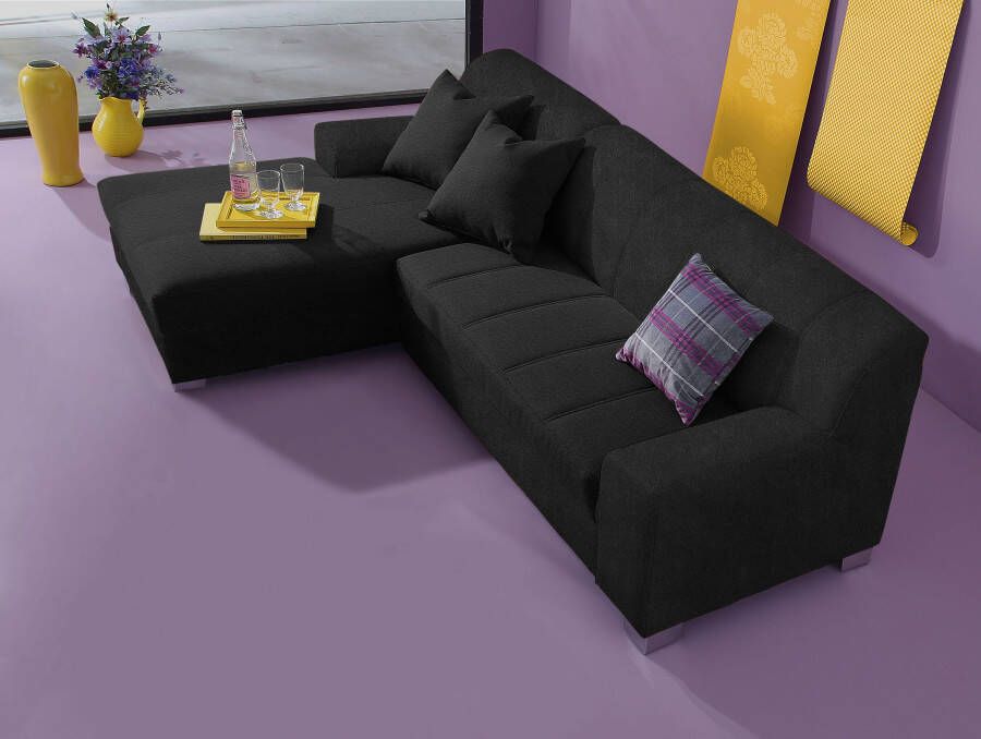 INOSIGN Hoekbank Anzio elegant en gezellig breedte 239 cm L-vorm