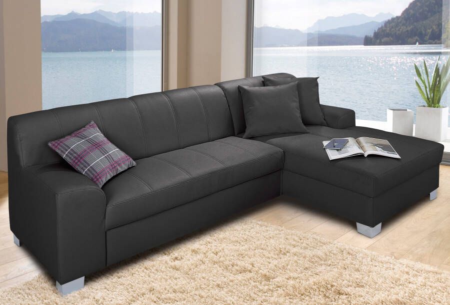 INOSIGN Hoekbank Anzio elegant en gezellig breedte 239 cm L-vorm