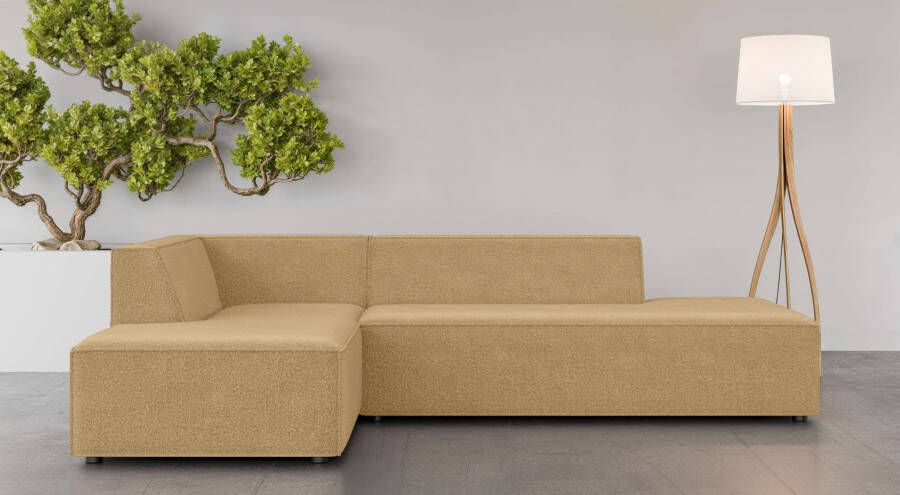 INOSIGN Hoekbank Cavan L-vorm met golfondersteuning afmetingen B D H: 270 180 72 cm
