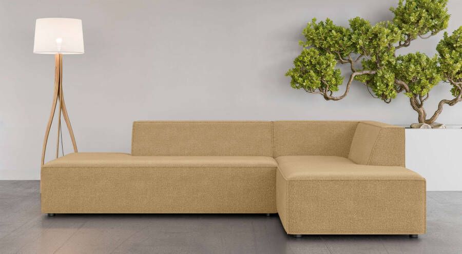 INOSIGN Hoekbank Cavan L-vorm met golfondersteuning afmetingen B D H: 270 180 72 cm