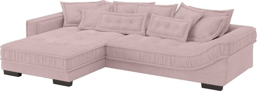 INOSIGN Hoekbank Divan luxe DuraFlex koudschuim bekleding tot 140 kg 4 bekledingskwaliteiten