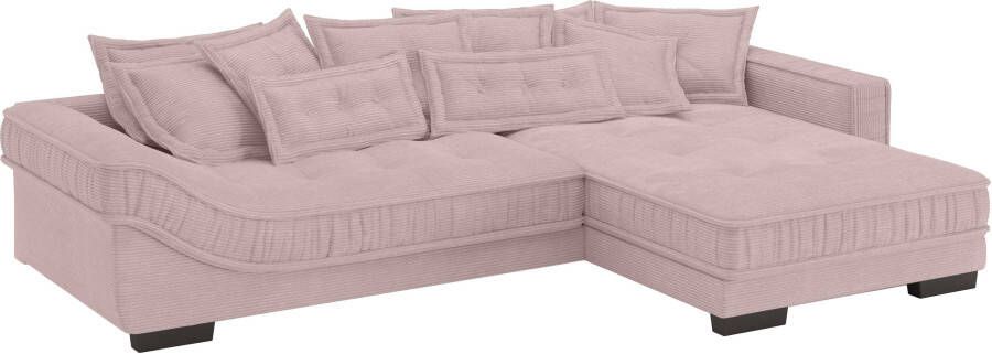 INOSIGN Hoekbank Divan luxe DuraFlex koudschuim bekleding tot 140 kg 4 bekledingskwaliteiten