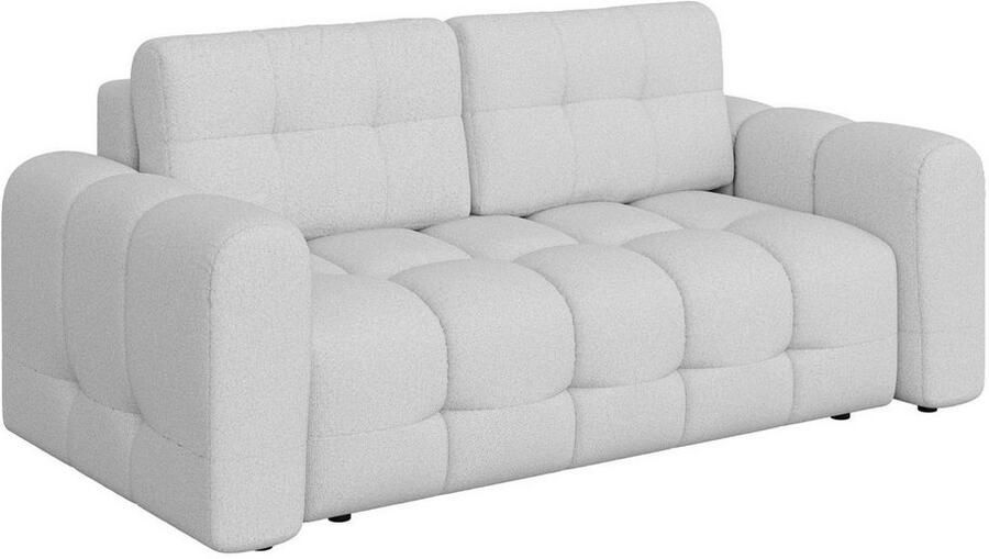 OTTO 2-zitsbank Manilla trendy stiksels 2 rugkussens B D H 195 107 91 cm met golfondersteuning in verschillende materialen en kleuren