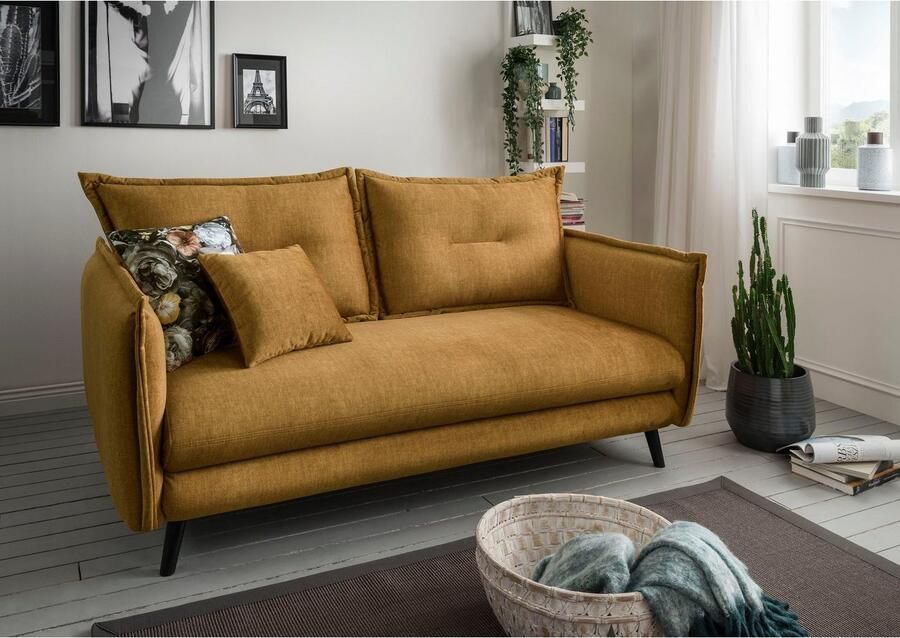 INOSIGN 3-zitsbank LAZIO inclusief 1 stuks reversible- en 1 stuks sierkussen