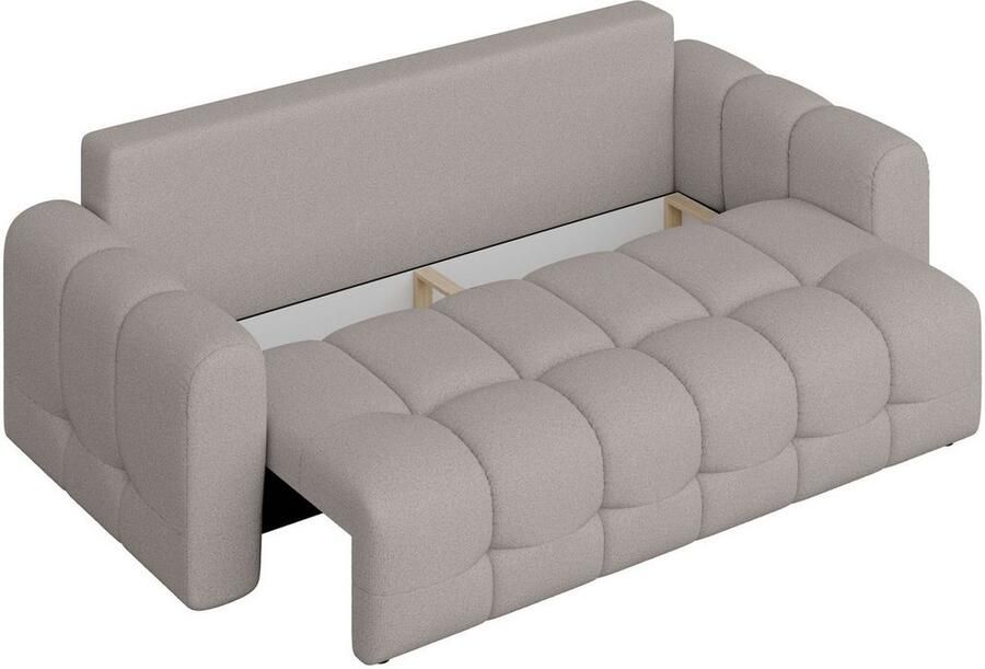 OTTO 3-zitsbank Manilla optioneel met bedfunctie B D H 265 117 91 cm met golfondersteuning in verschillende materialen en kleuren