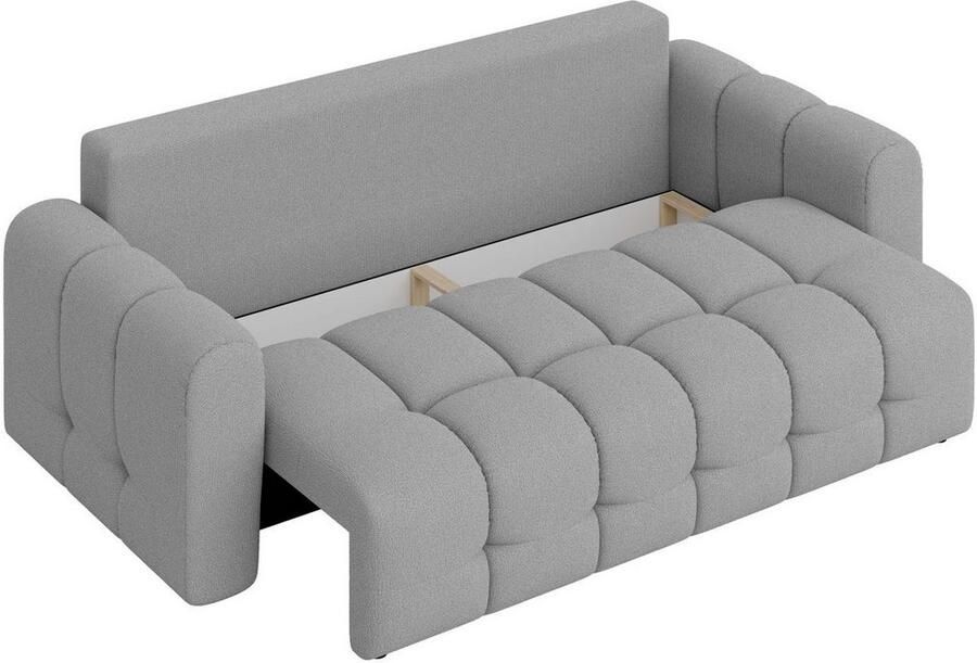 OTTO 3-zitsbank Manilla optioneel met bedfunctie B D H 265 117 91 cm met golfondersteuning in verschillende materialen en kleuren