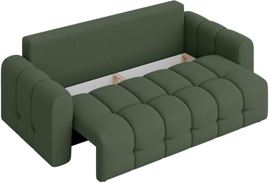 OTTO 3-zitsbank Manilla optioneel met bedfunctie B D H 265 117 91 cm met golfondersteuning in verschillende materialen en kleuren
