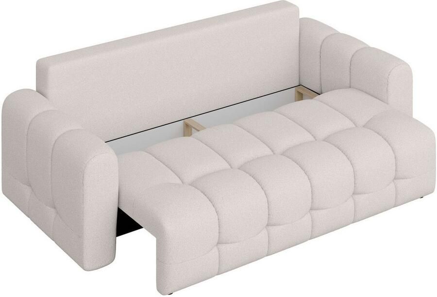 OTTO 3-zitsbank Manilla optioneel met bedfunctie B D H 265 117 91 cm met golfondersteuning in verschillende materialen en kleuren