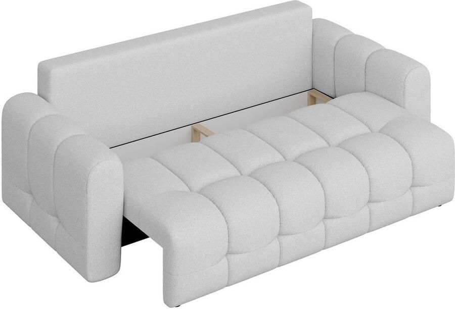 OTTO 3-zitsbank Manilla optioneel met bedfunctie B D H 265 117 91 cm met golfondersteuning in verschillende materialen en kleuren