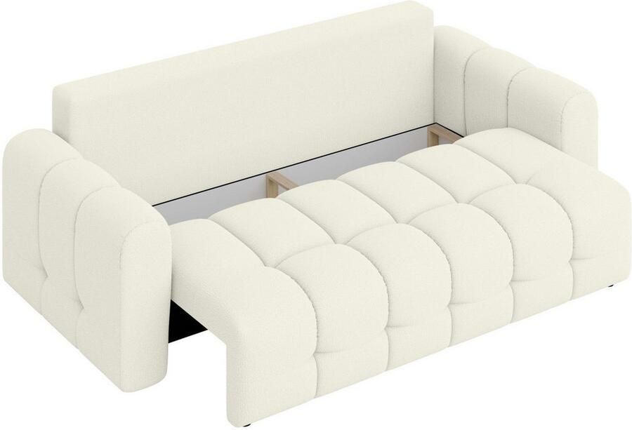 OTTO 3-zitsbank Manilla optioneel met bedfunctie B D H 265 117 91 cm met golfondersteuning in verschillende materialen en kleuren