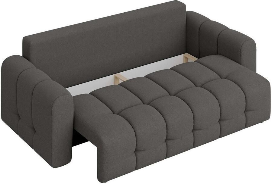OTTO 3-zitsbank Manilla optioneel met bedfunctie B D H 265 117 91 cm met golfondersteuning in verschillende materialen en kleuren