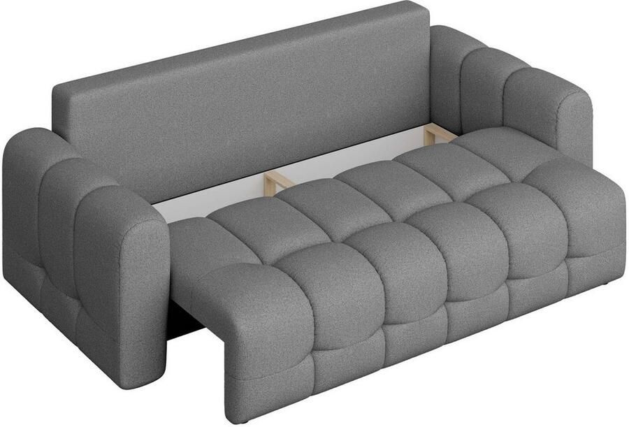 OTTO 3-zitsbank Manilla optioneel met bedfunctie B D H 265 117 91 cm met golfondersteuning in verschillende materialen en kleuren