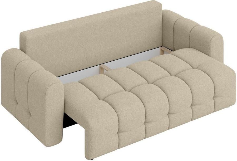 OTTO 3-zitsbank Manilla optioneel met bedfunctie B D H 265 117 91 cm met golfondersteuning in verschillende materialen en kleuren