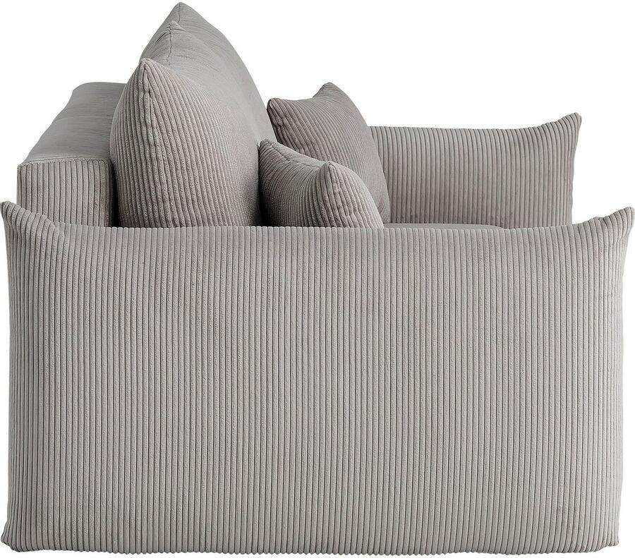 Home affaire 3-zitsbank MAVAS slaapbank met bedlade ca. 240 108 cm (ligoppervlak 212 145 cm) ribfluweel chenille structuur